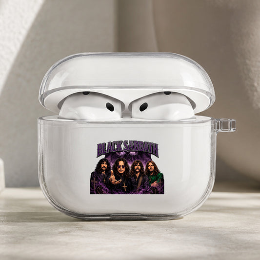 Black Sabbath Heavy Metal Protective Apple AirPods Pro 3 Clear Case | Shockproof Cover