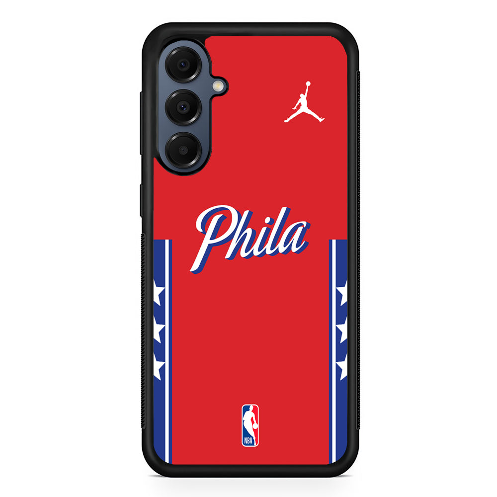 NBA Philadelphia 76ers Red Jordan Samsung Galaxy A16 Case | Slim Protective Cover for Samsung Galaxy A16