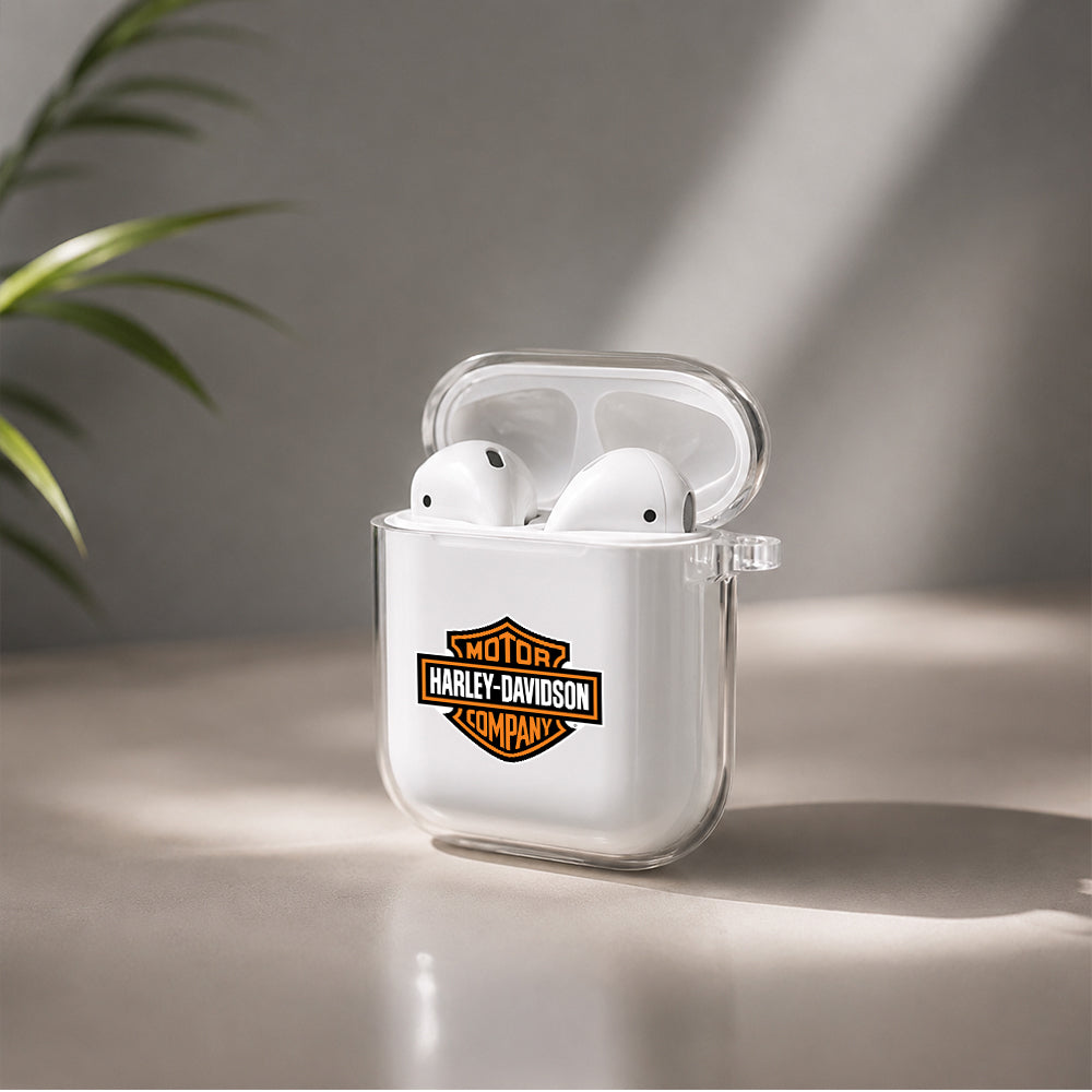 Harley Davidson Protective Clear Case Cover For Apple Airpods | Soft Silicone AirPods 1 / 2 Case | Protective Cover