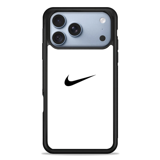 Nike Logo White Simple iPhone 18 Pro Case - iPhone 18 Pro Silicone Case