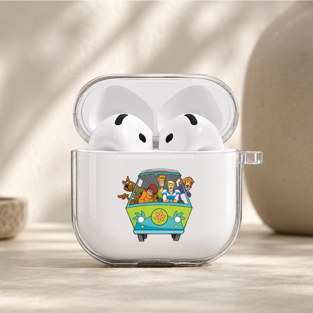 Scooby Doo Down a Scary Path Protective Apple Airpods 4 Clear Case - Durable Clear Protection