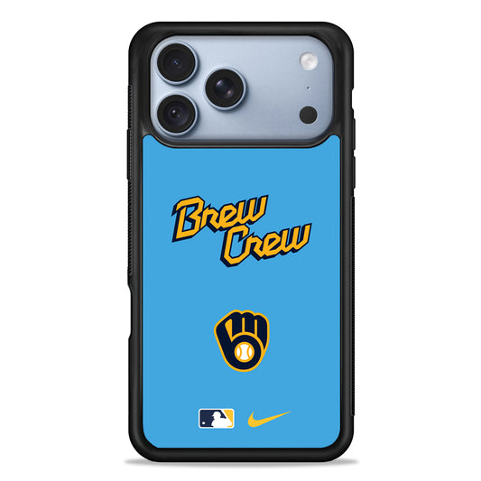 MLB Milwaukee Brewers Blue Nike iPhone 18 Pro Case - iPhone 18 Pro Silicone Case
