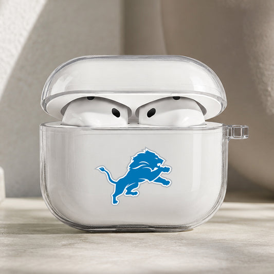 NFL Detroit Lions Symbol Protective Apple AirPods Pro 3 Clear Case | Shockproof Cover