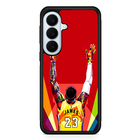Lebron James Colorful Pop Art Samsung Galaxy S26 Plus Case | Slim Protective Rubber Cover