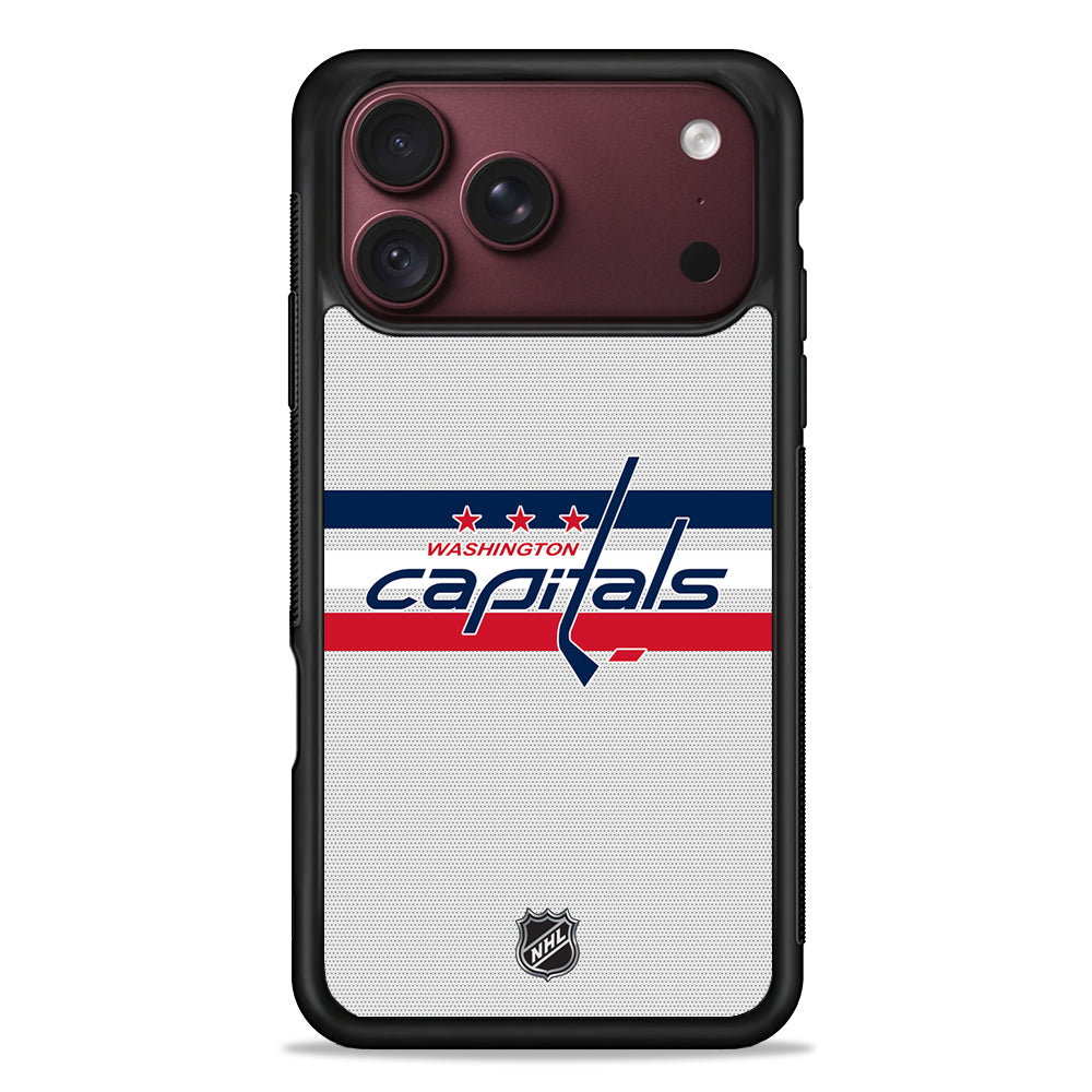 NHL Washington Capitals Dots Pattern iPhone 18 Pro Max Case – Slim Silicone Protective Cover