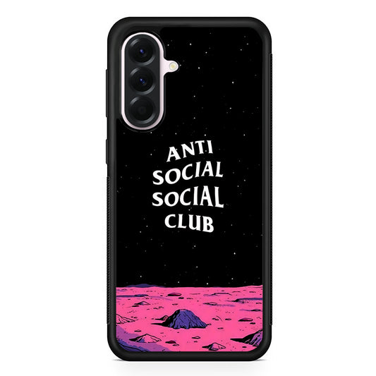Anti Social Club Moon Samsung Galaxy A56 Case | Samsung Galaxy A56 Protective Rubber Case