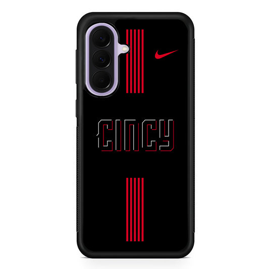 MLB Cincinnati Reds Black Nike Samsung Galaxy A37 Case | Samsung Galaxy A37 Rubber Protective Case