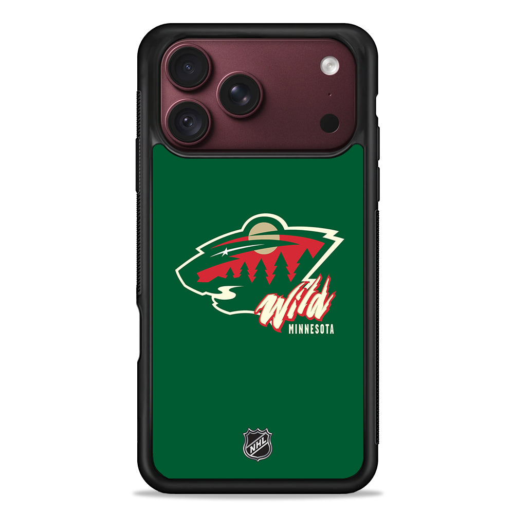 NHL Minnesota Wild Green iPhone 18 Pro Max Case – Slim Silicone Protective Cover