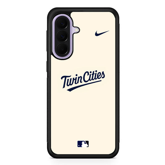 MLB Minnesota Twins Cream Nike Samsung Galaxy A37 Case | Samsung Galaxy A37 Rubber Protective Case