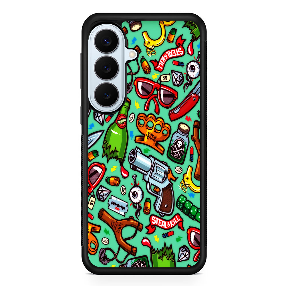 Doodle Sticker Bomb Samsung Galaxy S26 Plus Case | Slim Protective Rubber Cover