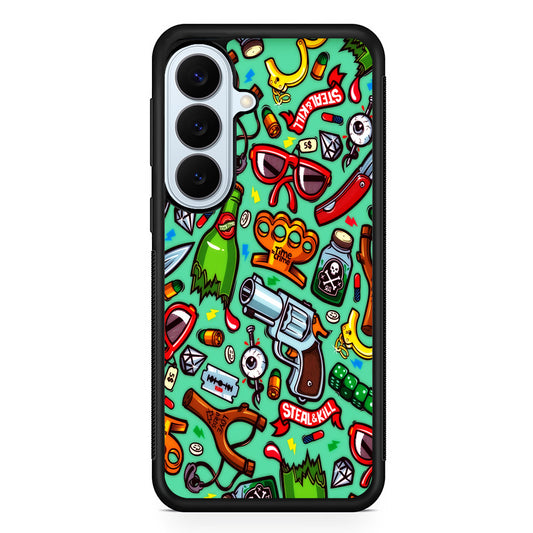 Doodle Sticker Bomb Samsung Galaxy S26 Plus Case | Slim Protective Rubber Cover