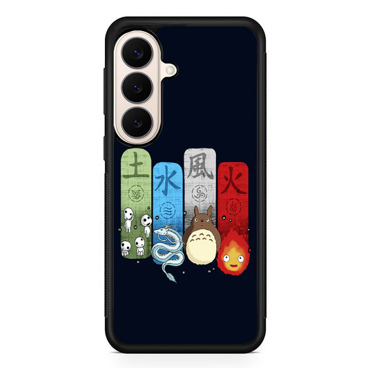 Ghibli Elemental Charms Blue Samsung Galaxy S26 Case | Durable Protective Rubber Cover