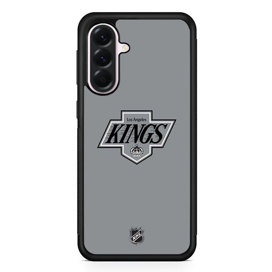 NHL Los Angeles Kings Gray Samsung Galaxy A56 Case | Samsung Galaxy A56 Protective Rubber Case