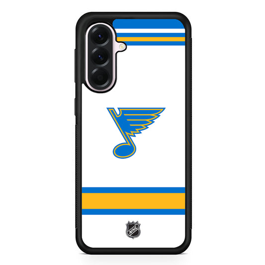 NHL St Louis Blues White Samsung Galaxy A56 Case | Samsung Galaxy A56 Protective Rubber Case