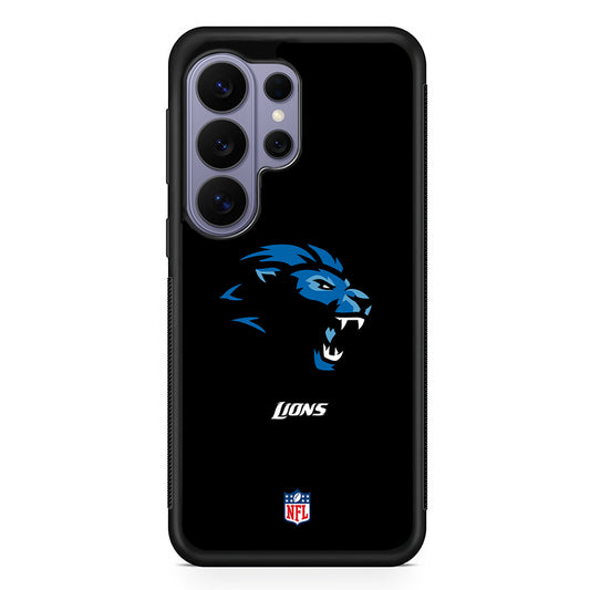 NFL Detroit Lions Black Samsung Galaxy S26 Ultra Case | Protective Rubber Cover