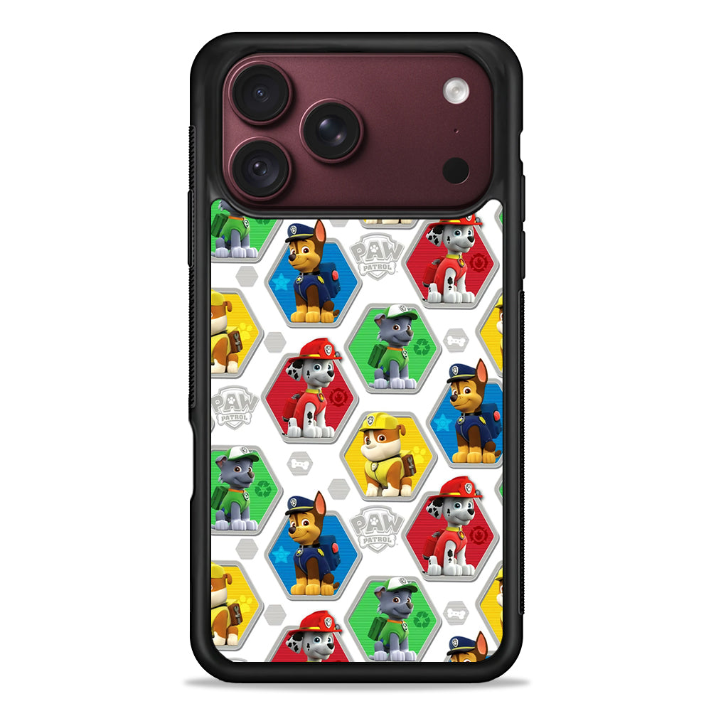 Paw Patrol Patern White iPhone 18 Pro Max Case – Slim Silicone Protective Cover
