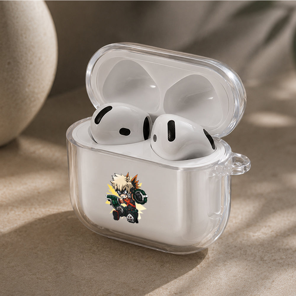 Katsuki Bakugo Chibi Version Protective Apple Airpods 4 Clear Case - Durable Clear Protection