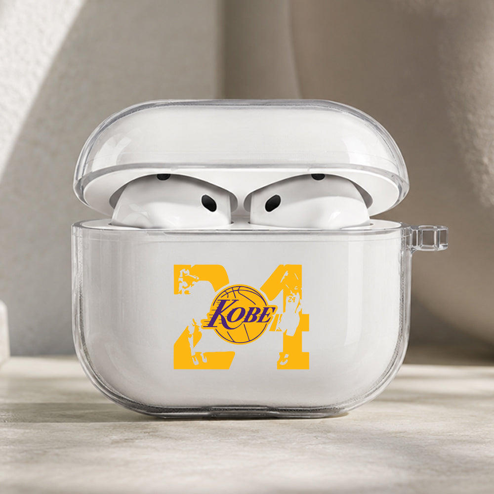 Kobe 24 Legend Lakers Protective Apple AirPods Pro 3 Clear Case | Shockproof Cover