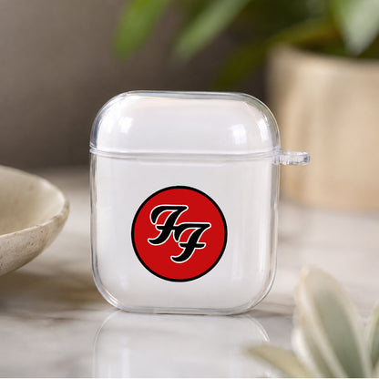 Foo Fighters Logo Protective Clear Case Cover For Apple Airpods | Soft Silicone AirPods 1 / 2 Case | Protective Cover