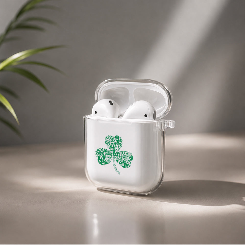 NBA Boston Celtic Leaf of Life Protective Clear Case Cover For Apple Airpods | Soft Silicone AirPods 1 / 2 Case | Protective Cover