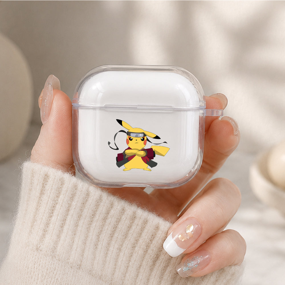 Pokemon Ninja Pikachu Protective Apple Airpods 4 Clear Case - Durable Clear Protection