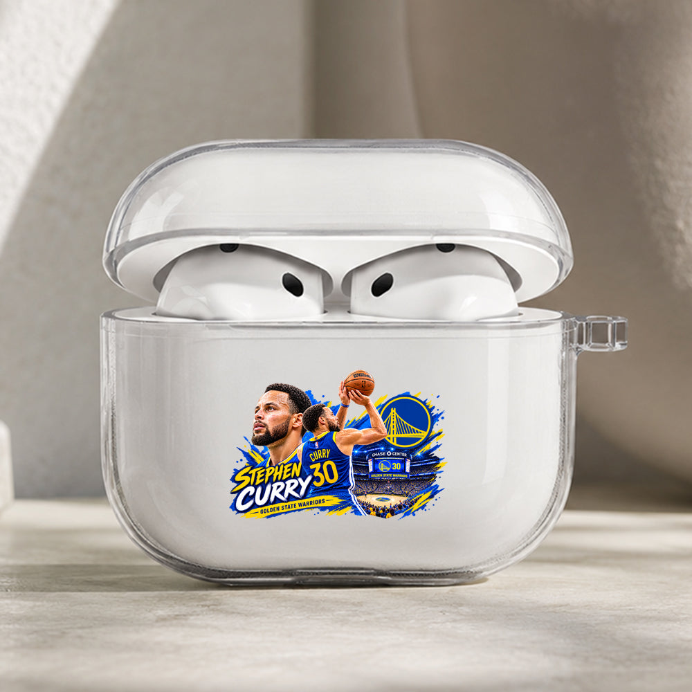 Steph Curry Three Point King Protective Apple AirPods Pro 3 Clear Case | Shockproof Cover