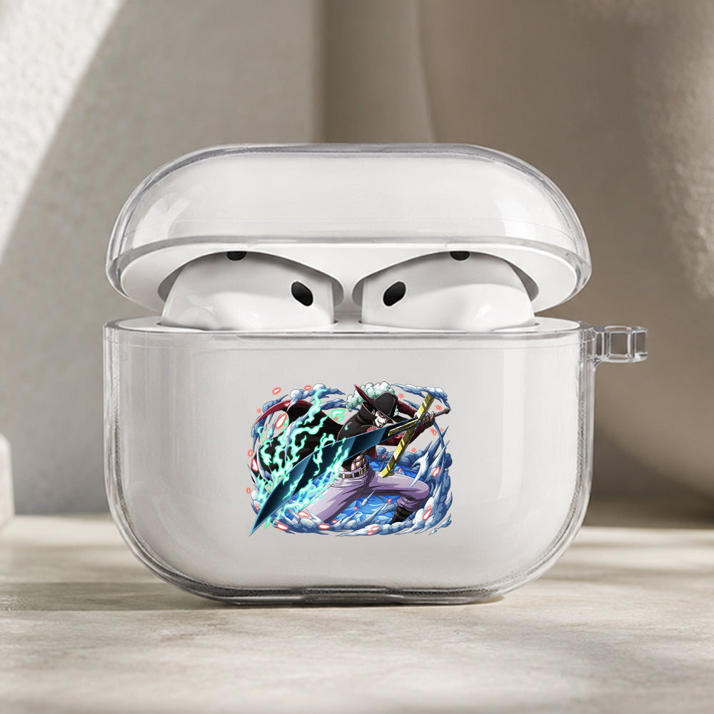 Mihawk Strongest Swordsman Protective Apple AirPods Pro 3 Clear Case | Shockproof Cover