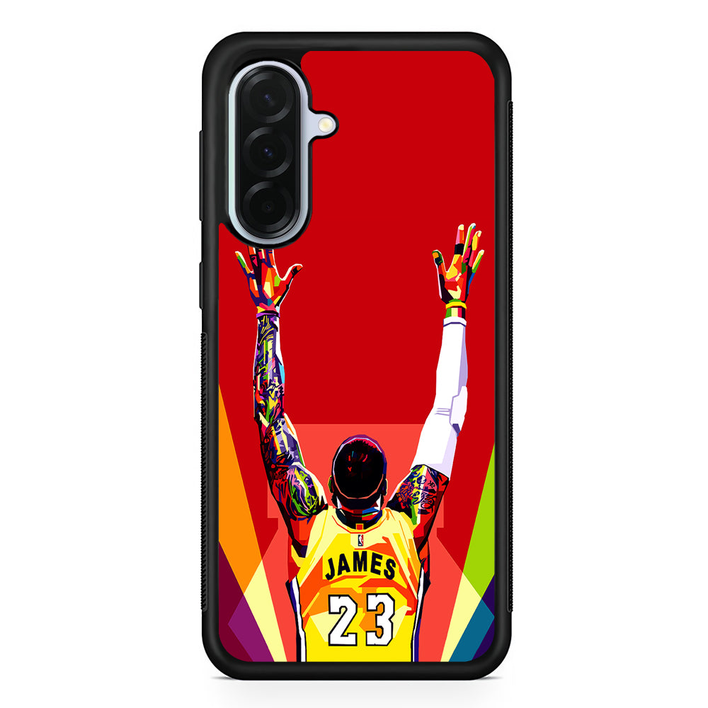 Lebron James Colorful Pop Art Samsung Galaxy A36 Case | Durable Samsung Galaxy A36 Protective Case
