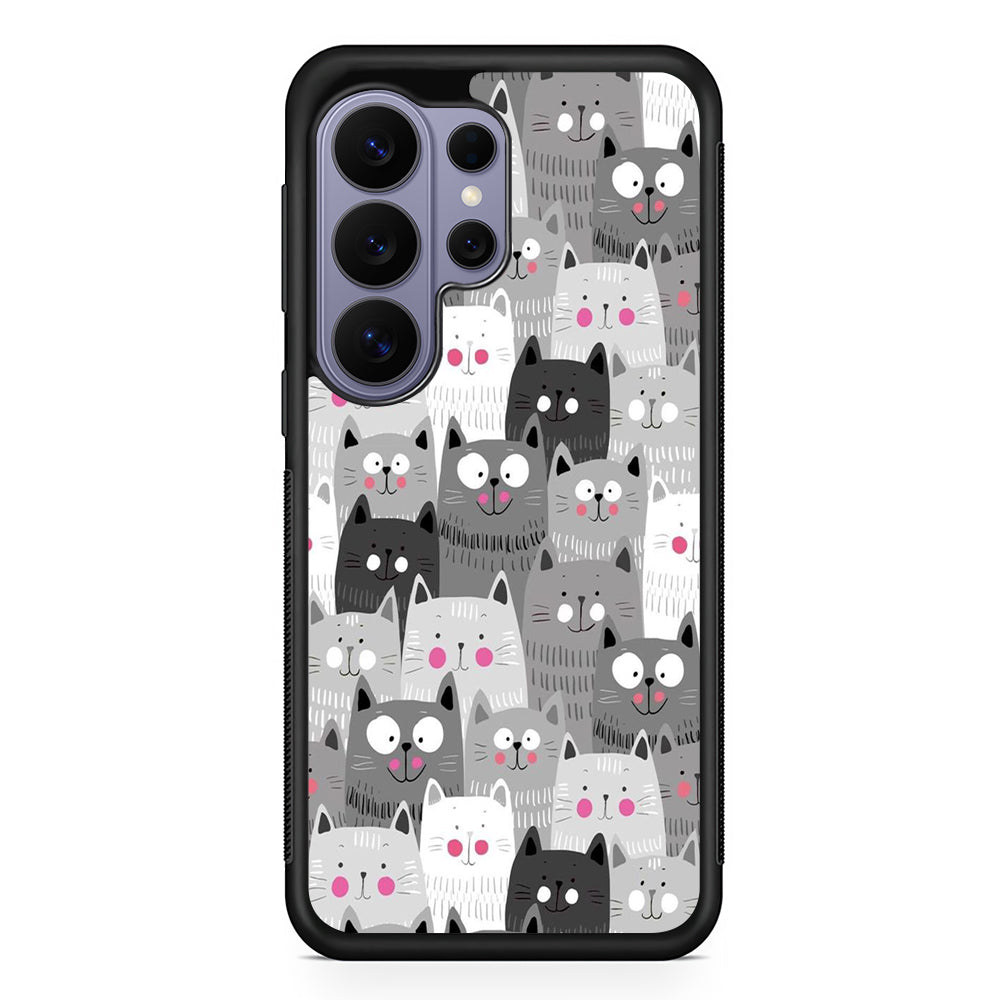 Cute Cat 001 Samsung Galaxy S26 Ultra Case | Protective Rubber Cover