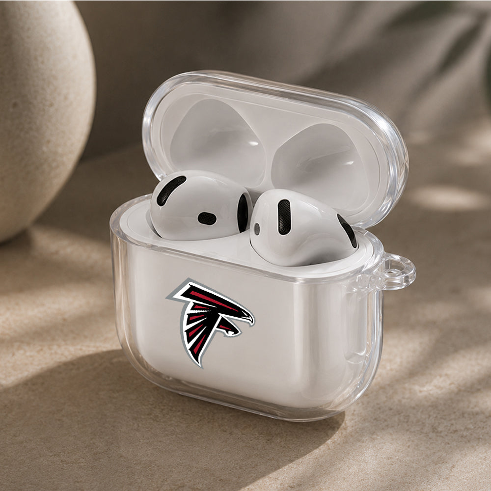 NFL Atlanta Falcons Logo Protective Apple Airpods 4 Clear Case - Durable Clear Protection