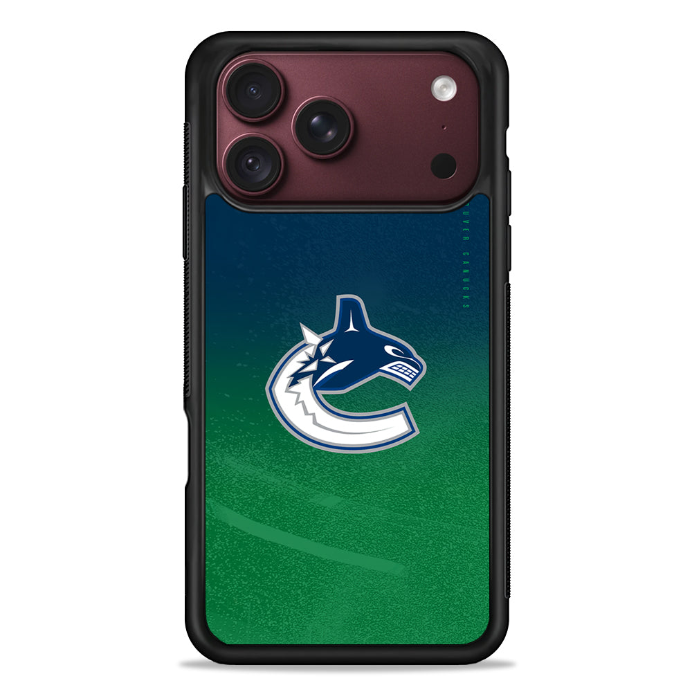 NHL Vancouver Canucks Gradation iPhone 18 Pro Max Case – Slim Silicone Protective Cover
