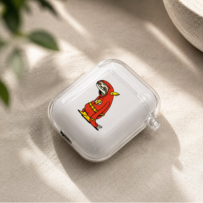 Sloth Flash Protective Clear Case Cover For Apple Airpods | Soft Silicone AirPods 1 / 2 Case | Protective Cover