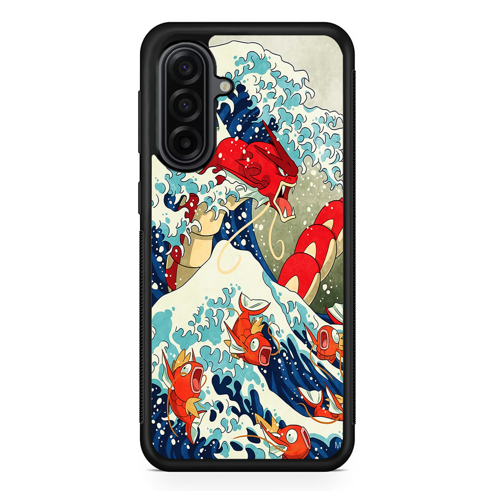The Great Wave Gyarados Samsung Galaxy A17 Case | Durable Rubber Samsung Galaxy A17 Phone Case