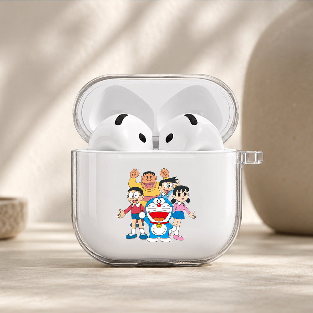 Doraemon Main Character Protective Apple Airpods 4 Clear Case - Durable Clear Protection