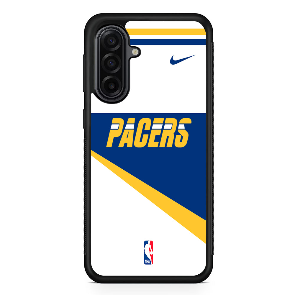 NBA Indiana Pacers White Nike Samsung Galaxy A17 Case | Durable Rubber Samsung Galaxy A17 Phone Case