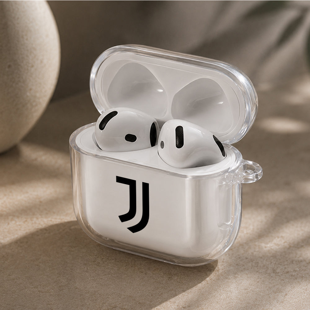 Juventus Football Logo Protective Apple Airpods 4 Clear Case - Durable Clear Protection