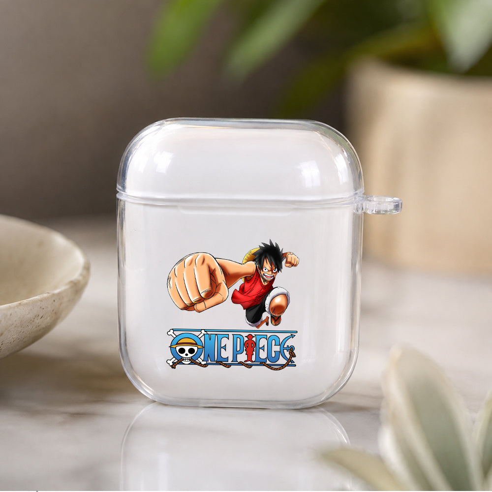 One Piece Monkey D Luffy Protective Clear Case Cover For Apple Airpods | Soft Silicone AirPods 1 / 2 Case | Protective Cover