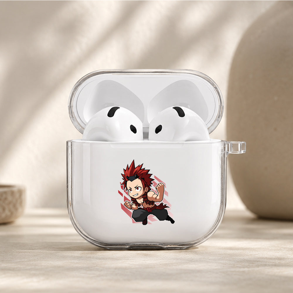 Eijiro Kirishima Chibi Version Protective Apple Airpods 4 Clear Case - Durable Clear Protection