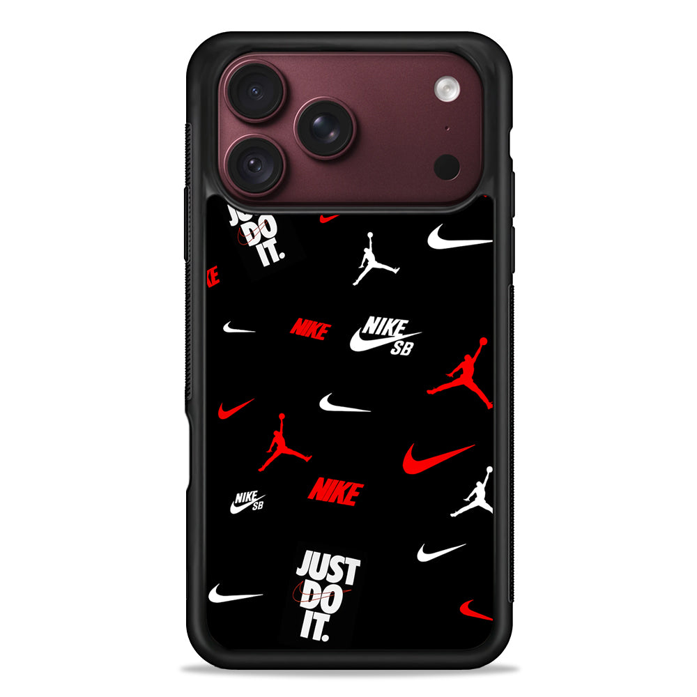 Nike Collage Emblem Jordan iPhone 18 Pro Max Case – Slim Silicone Protective Cover
