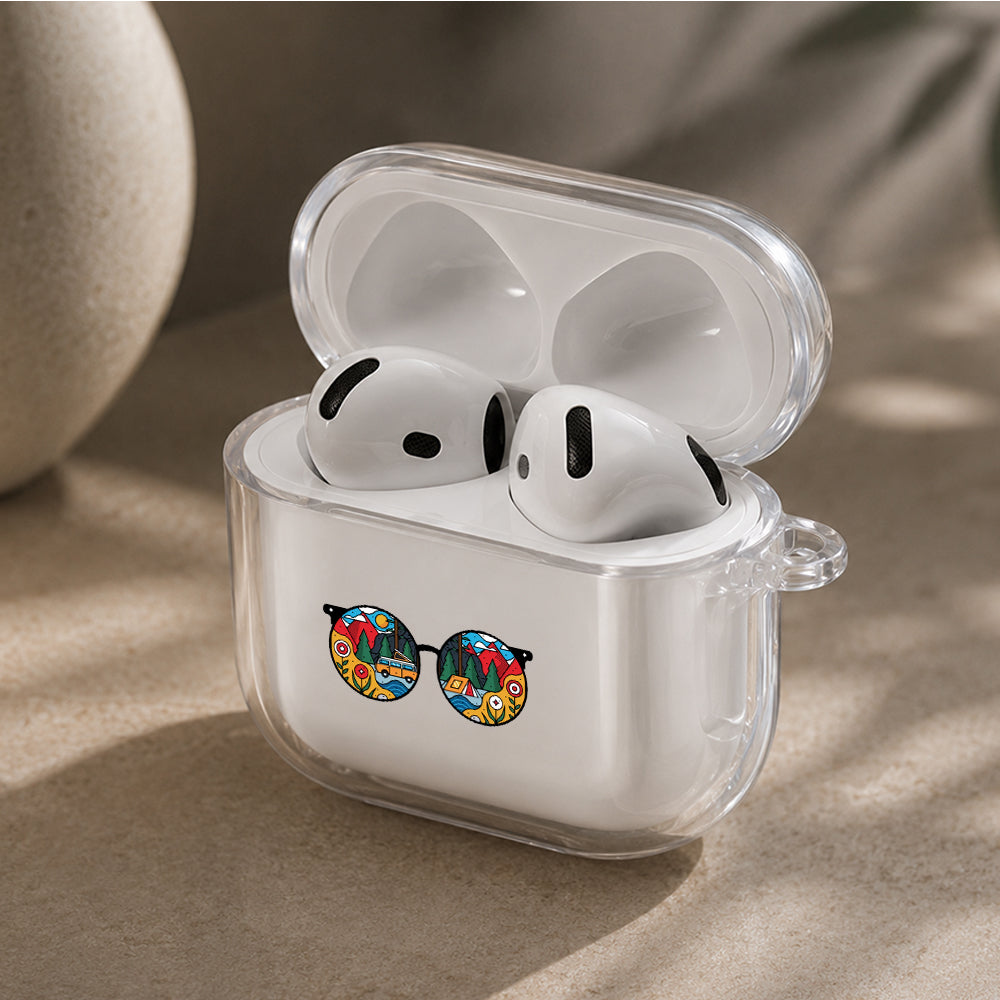 Vacation Glasses Protective Apple Airpods 4 Clear Case - Durable Clear Protection