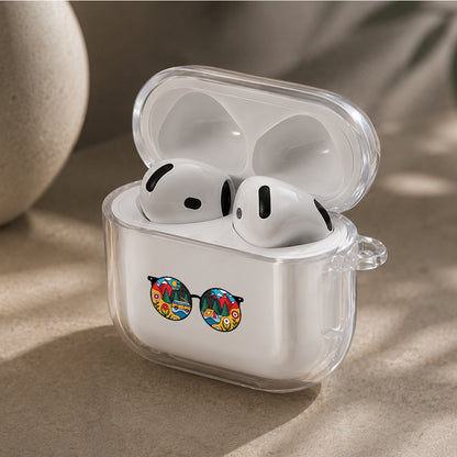 Vacation Glasses Protective Apple Airpods 4 Clear Case - Durable Clear Protection