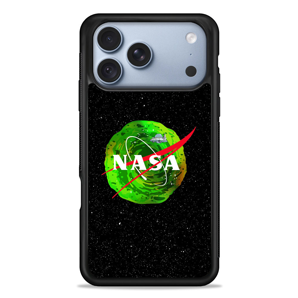 Nasa Rick and Morty Portal iPhone 18 Pro Case - iPhone 18 Pro Silicone Case