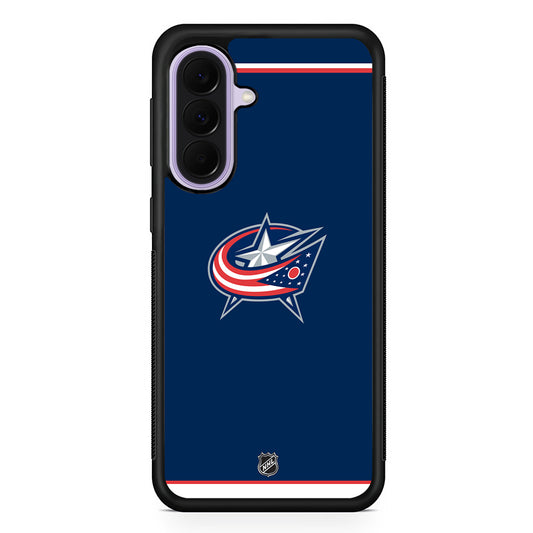 NHL Columbus Blue Jackets Team Samsung Galaxy A37 Case | Samsung Galaxy A37 Rubber Protective Case