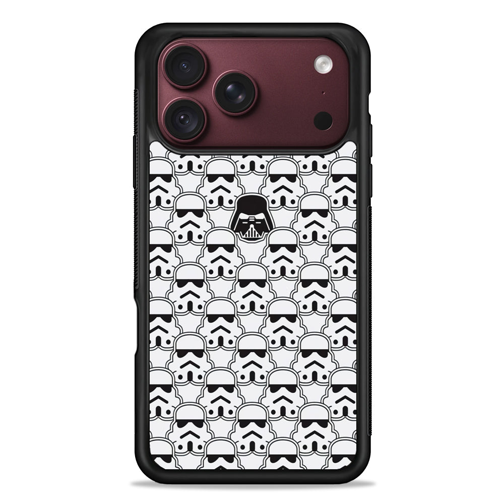 Stormtrooper Face Pattern Star Wars iPhone 18 Pro Max Case – Slim Silicone Protective Cover