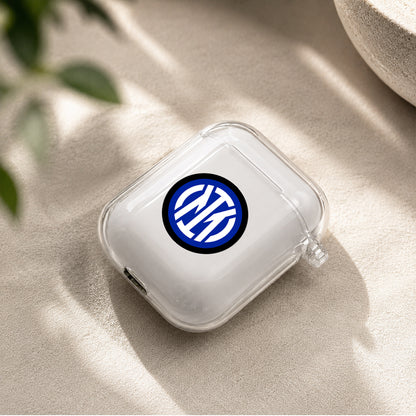 FC Internazionale Milano Logo Protective Clear Case Cover For Apple Airpods | Soft Silicone AirPods 1 / 2 Case | Protective Cover