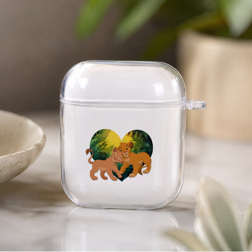 The Lion King Love Protective Clear Case Cover For Apple Airpods | Soft Silicone AirPods 1 / 2 Case | Protective Cover
