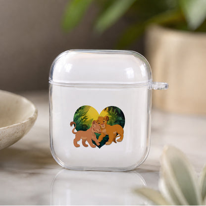 The Lion King Love Protective Clear Case Cover For Apple Airpods | Soft Silicone AirPods 1 / 2 Case | Protective Cover