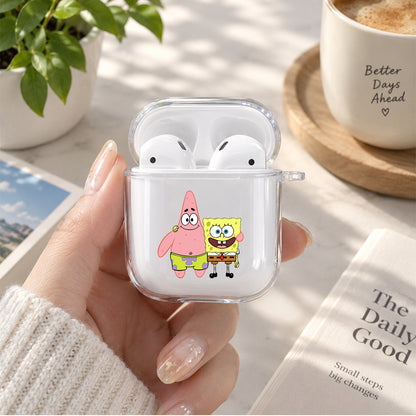SpongeBob and Patrick Best Friend Protective Clear Case Cover For Apple Airpods | Soft Silicone AirPods 1 / 2 Case | Protective Cover