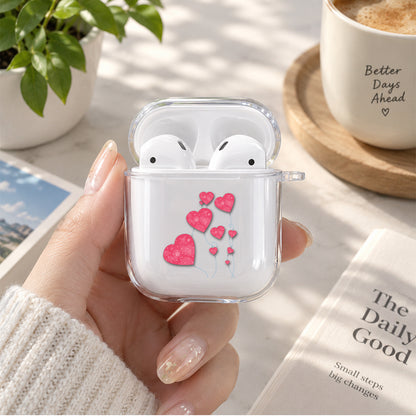 Cute Love balloon Protective Clear Case Cover For Apple Airpods | Soft Silicone AirPods 1 / 2 Case | Protective Cover