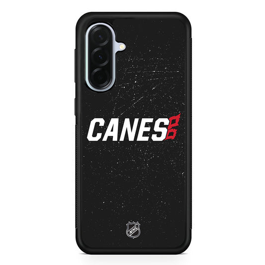 NHL Carolina Hurricanes Black Samsung Galaxy A36 Case | Durable Samsung Galaxy A36 Protective Case